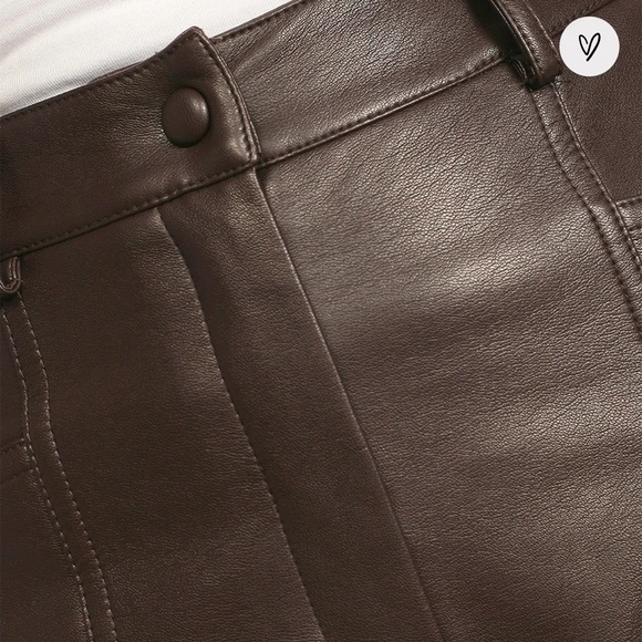 Lulus Do That Thing Chocolate Brown Vegan Leather Straight Leg Pants XS SOLD OUT - Picture 6 of 9